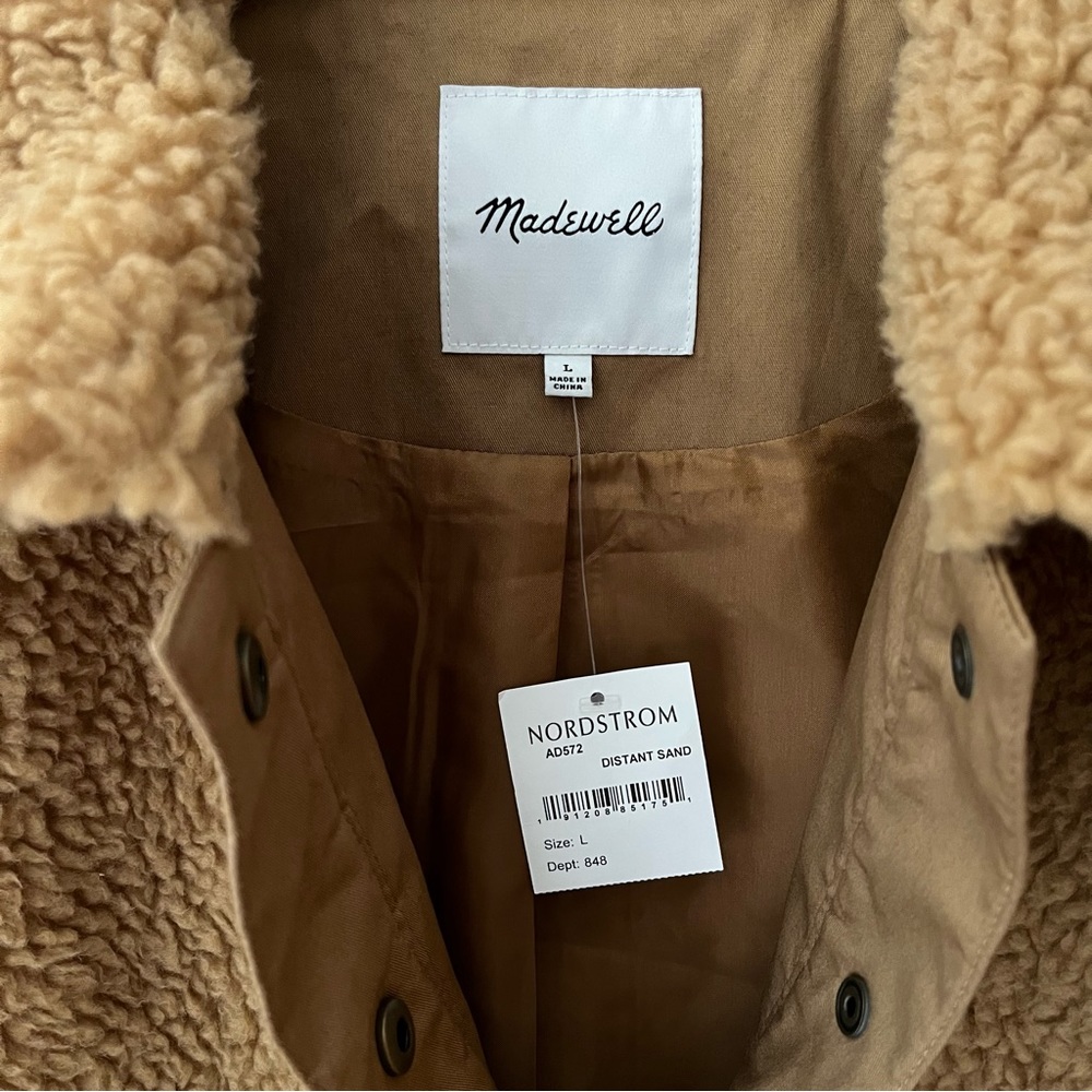 Madewell Sherpa Portland Jacket - Distant Sand Melange - Picture 4 of 9